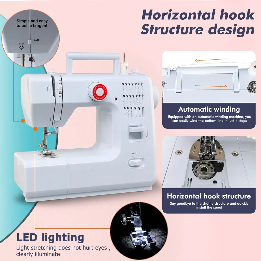Mini machine à coudre 618 pour réparer vos vêtements facilement