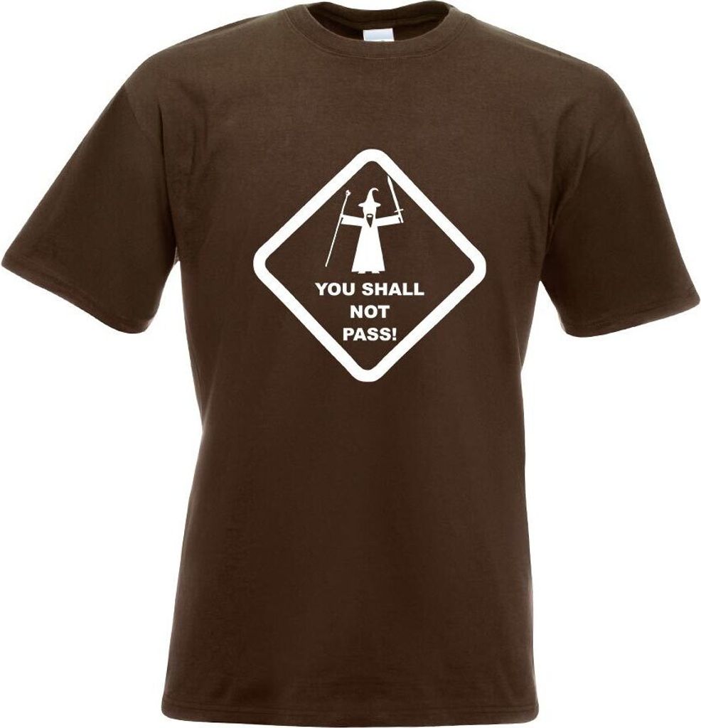 Kiwistar - T-Shirt - Chocolate - You Shall not Pass! Motiv Bedruckt Funshirt Design Print - mit Motiv Bedruckt - Funshirt Design - Sport - Freizeit...