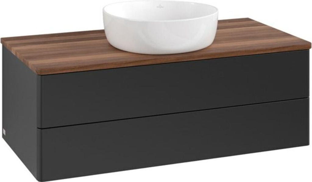 V&B Waschtischunterschrank ohne Frontstruktur Antao 100x36x50cm, WBP-farbe w. wal, bla m Lac