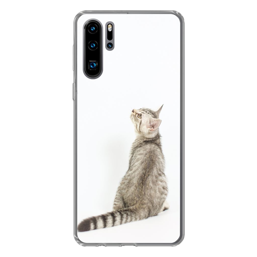 MuchoWow Handyhülle Schutzhülle Hülle für Huawei P30 Pro Katze - Haustiere - Fell Silikon Softcase Handy Hülle - Schutzdeckel