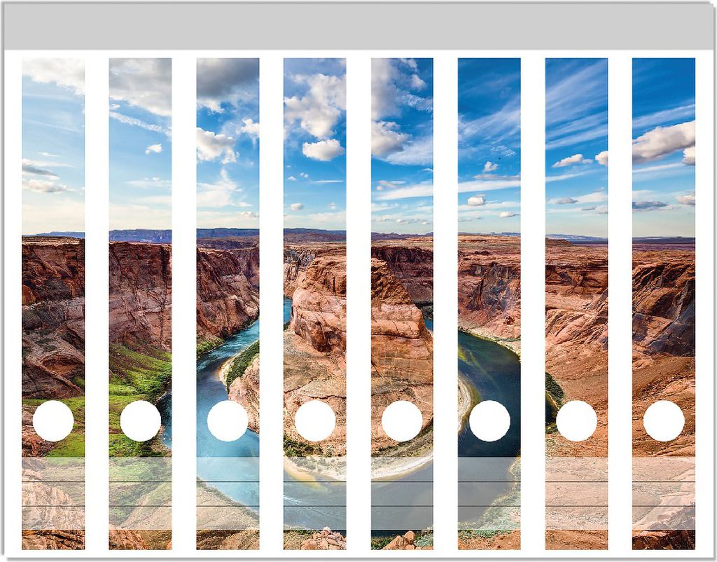 Wallario Ordnerrücken Sticker, selbstklebend für schmale Ordner, 8 Stück, Motiv Grand Canyon