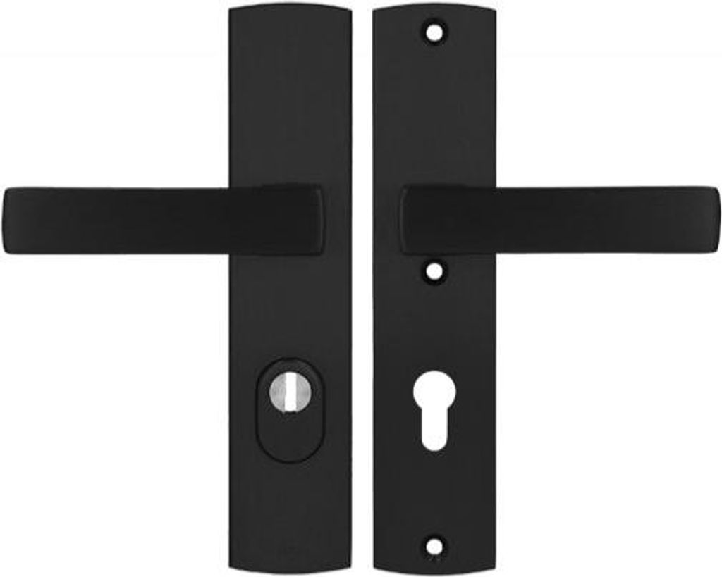 Axa Apollo Premium 72 WB Griff, Klasse 3, mit FLEX-Einsatzschutz (Brandschutz), Farbe F8 - Schwarz (Türstärke 74-83 mm)