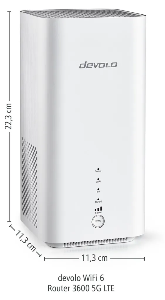 Routeur mobile 5G devolo WiFi 6 avec fente SIM pour réseau sans fil