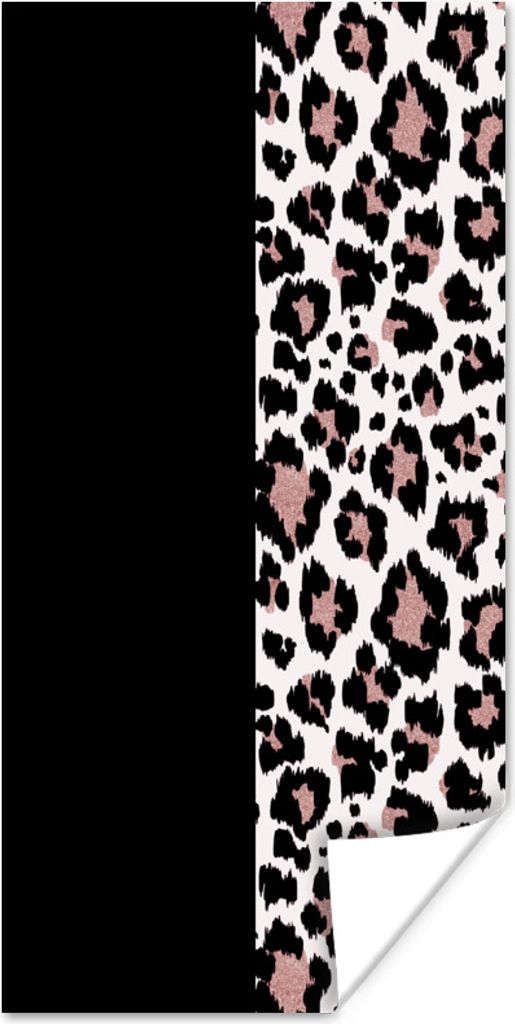 MuchoWow Poster Tiermuster - Panther - Rosa 60x120 cm - Wandschmuck