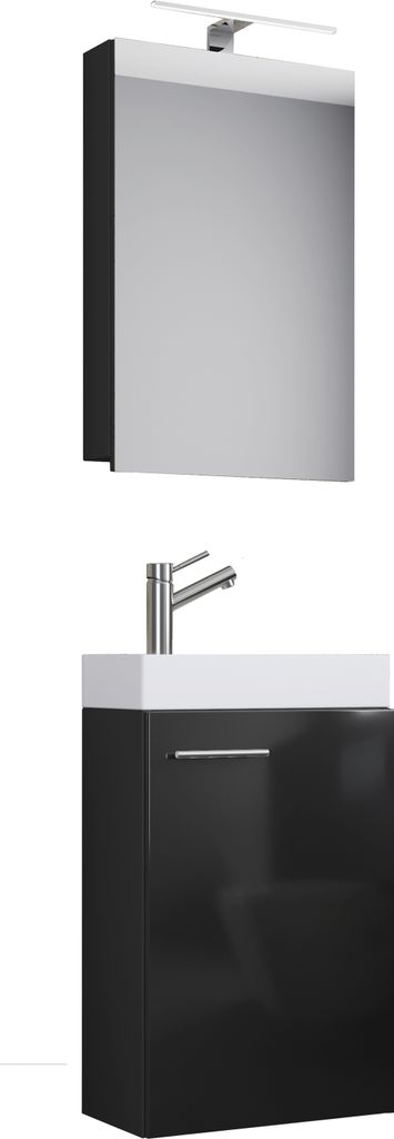 Set 3 pezzi | Posto di lavaggio per gli ospiti WC | Bagno Immagine del prodotto 