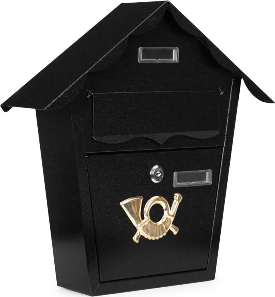 Boîte aux lettres anticorrosion noire ModernHome avec serrure de sécurité