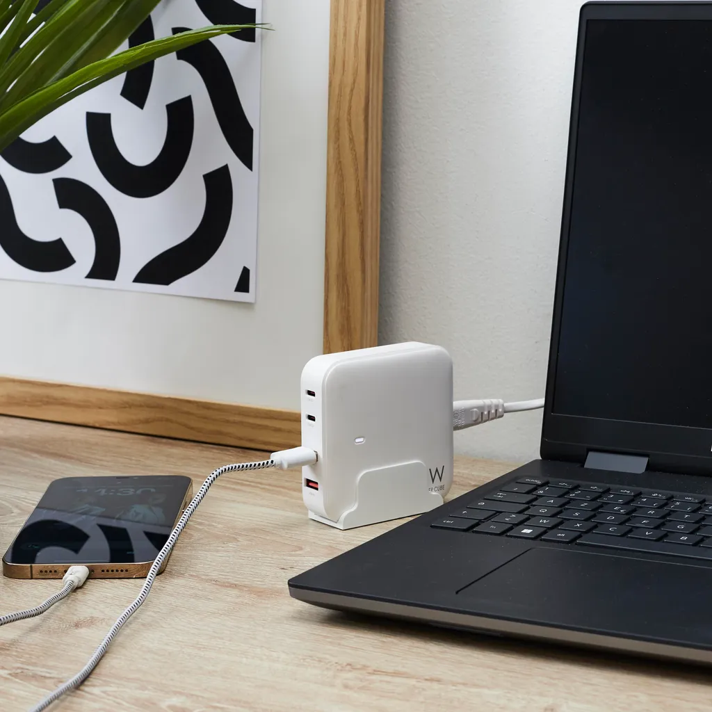 Hub USB Multiport 4 en 1 avec 2 USB et 2 Type C, Transfert de Données Rapide