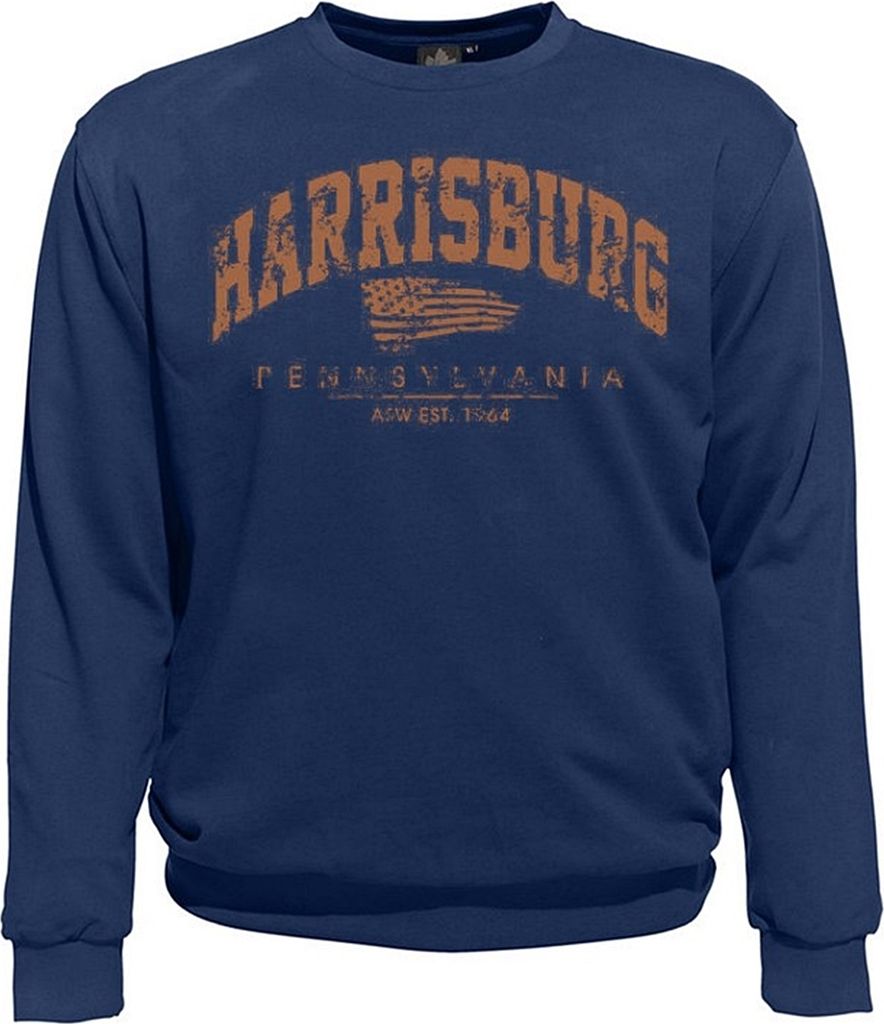 Übergrößen Sweatshirt AHORN SPORTSWEAR Harrisburg orange Produktbild 