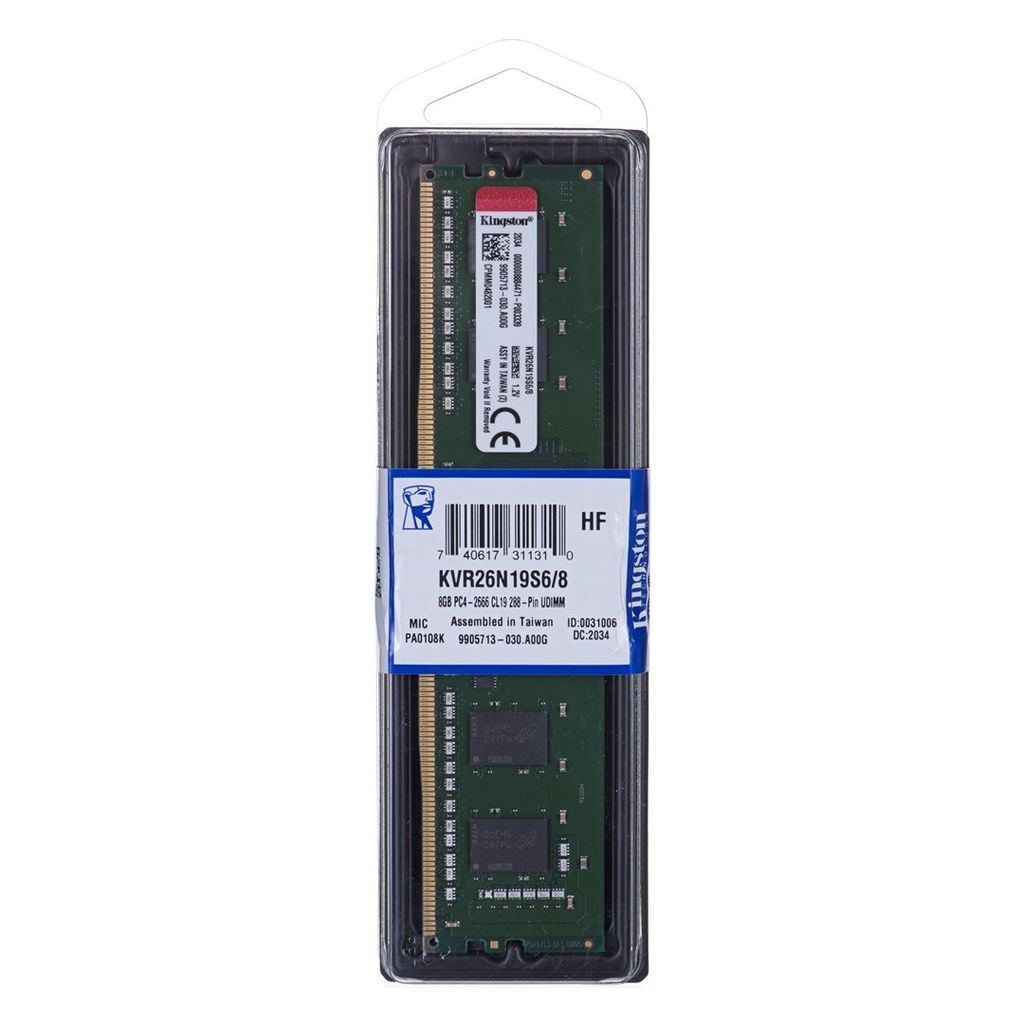 Kingston Technology ValueRAM , 8 GB, 1 x 8 GB, DDR4, Produktbild 