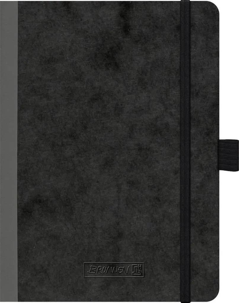 Stock 5x Notebook BRUNNEN A6 Nero - 96 Fogli Quadretti per Idee