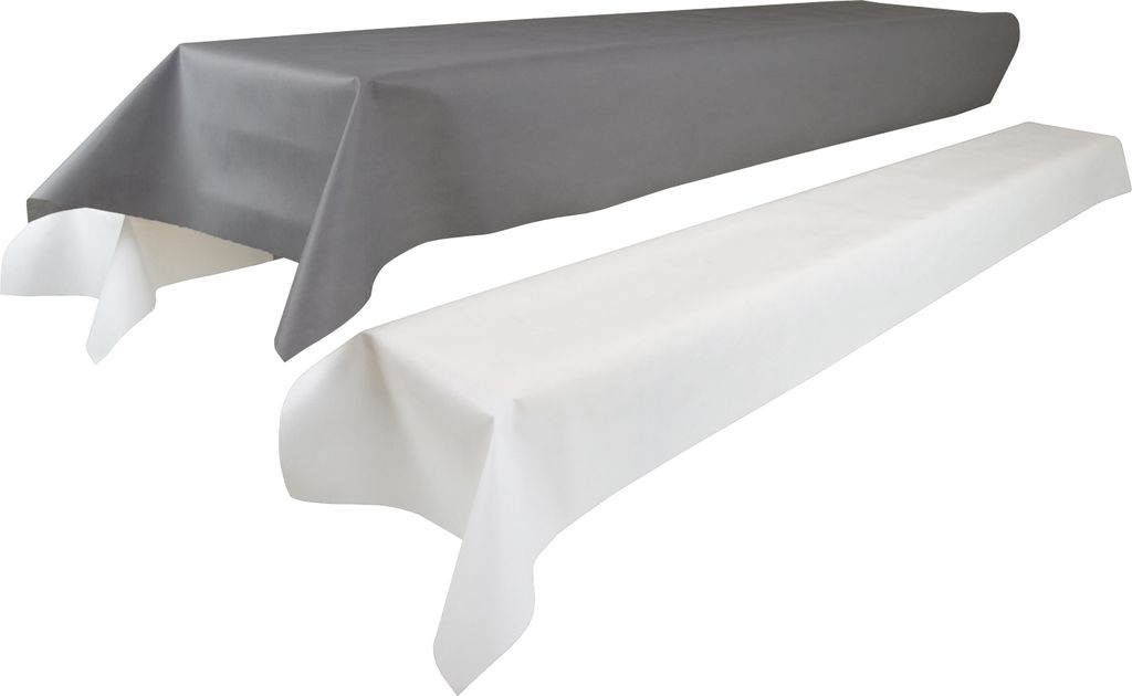 Sensalux abwaschbare Tischdecke, 1m x 2,5m, Grau, inkl. 2 Produktbild 