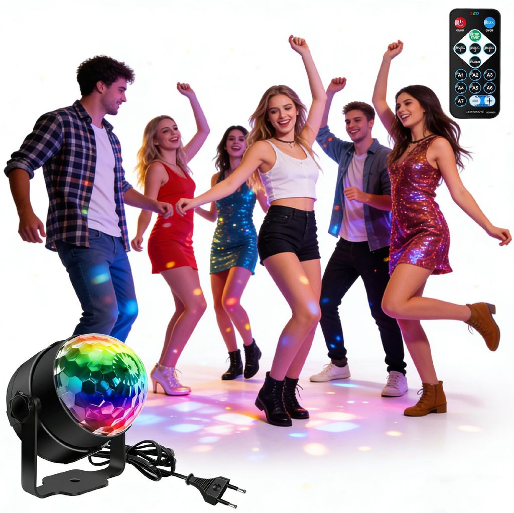 MODFU Mini LED Discokugel mit Fernbedienung, RGB Produktbild 