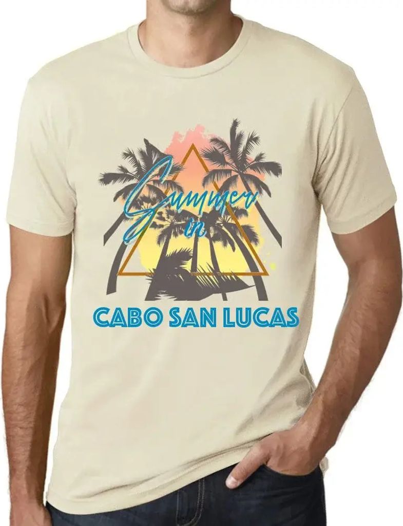 Herren Grafik T-Shirt Palmen Sonnenschein Sommer in Cabo San Lucas – Palm, Sunshine, Summer In Cabo San Lucas – Öko-Verantwortlich Vintage Jah...