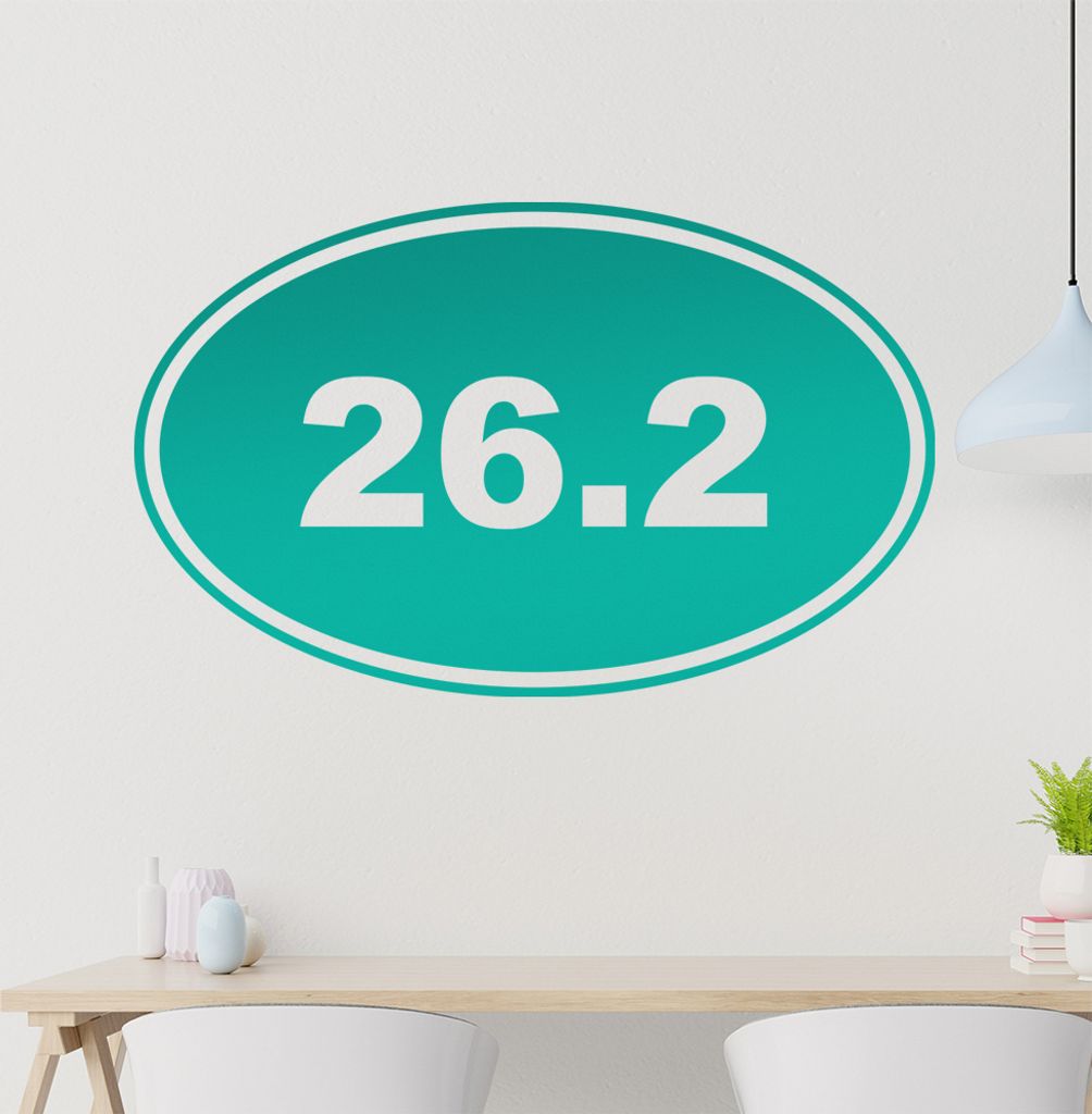 26.2 Wandtattoo in 6 Größen - Wandaufkleber Wall Sticker - Dekoration, Küche, Wohnzimmer, Schlafzimmer, Badezimmer