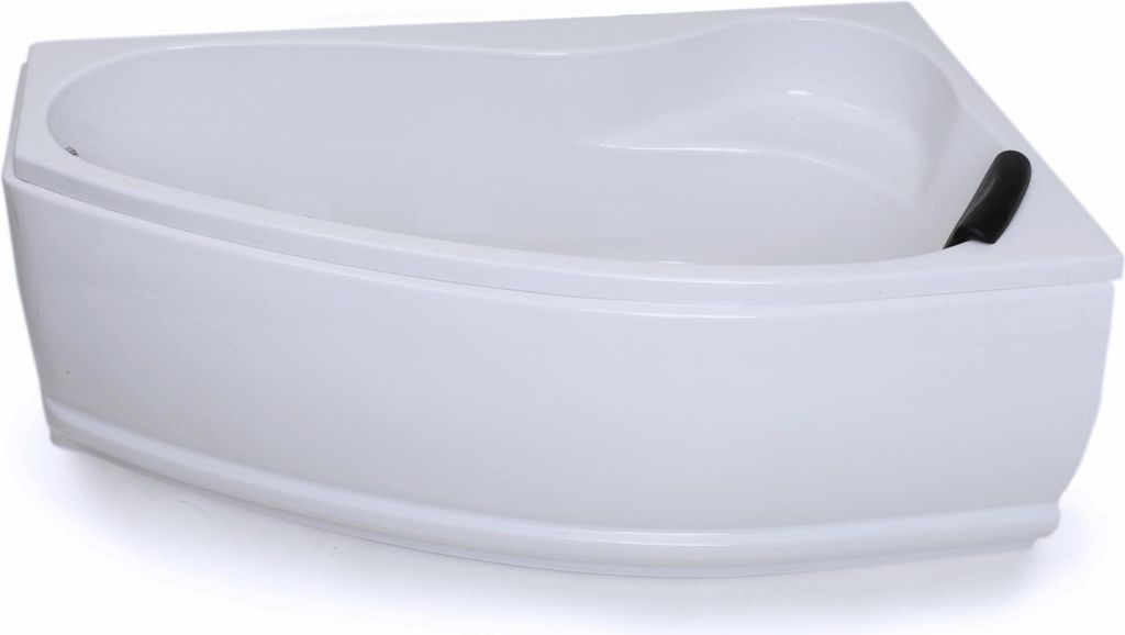 CARIBIA ECK Badewanne Mini Corner 160x90 Rechts Acrylschürze, Füße, Ablaufgarnitur und 2x Kopfkissen GRATIS