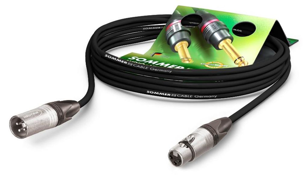 Mikrofonkabel Club Series MKII, 2 x 0.34 mm² | XLR / XLR, NEUTRIK | 5,00m | schwarz