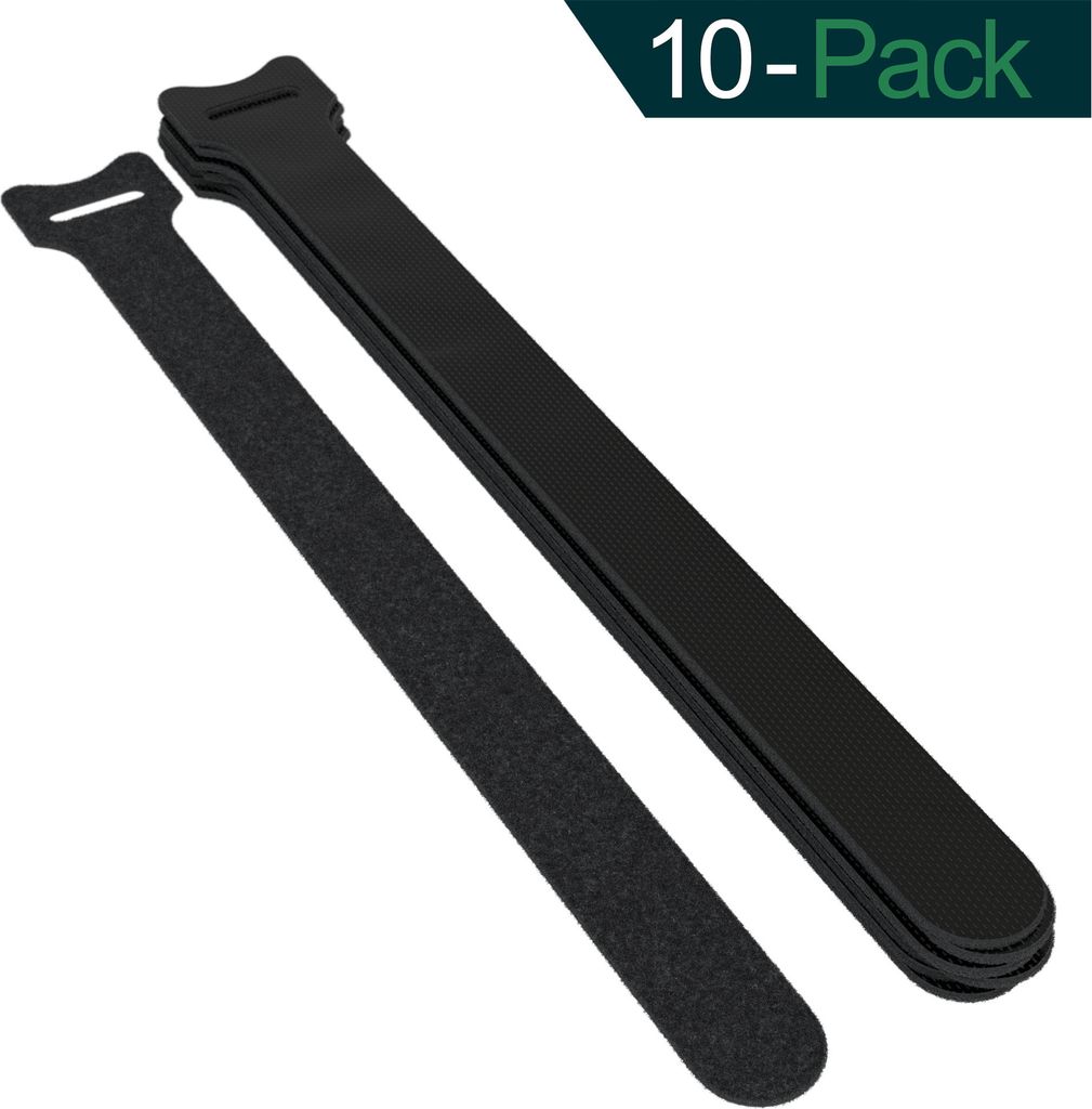 10x Klett-Kabelbinder Klettband wiederverwendbar Klettverschluss 12x150mm