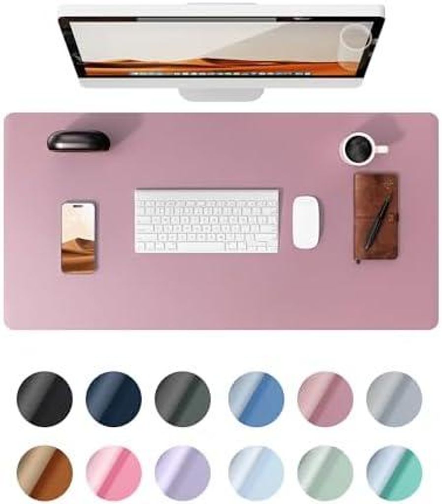 Schreibtischunterlage 80x40cm, Premium Leder Mauspad XXL, Rutschfeste Tischunterlage Schreibunterlage, Multifunktionales Office Mousepad Schreibtis...