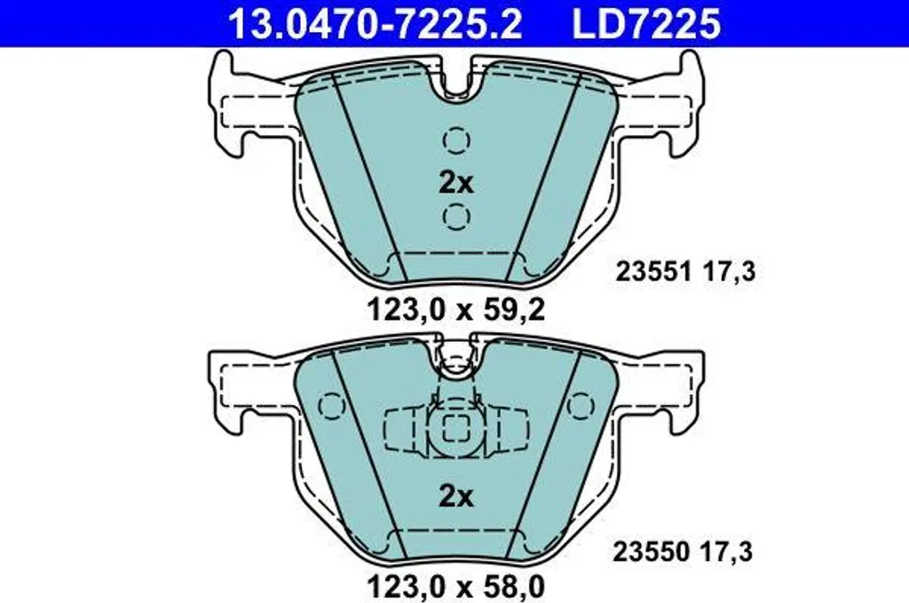 Plaquettes de frein pour entretien BMW Série 3 E93 et E90 Qualité OE ATE