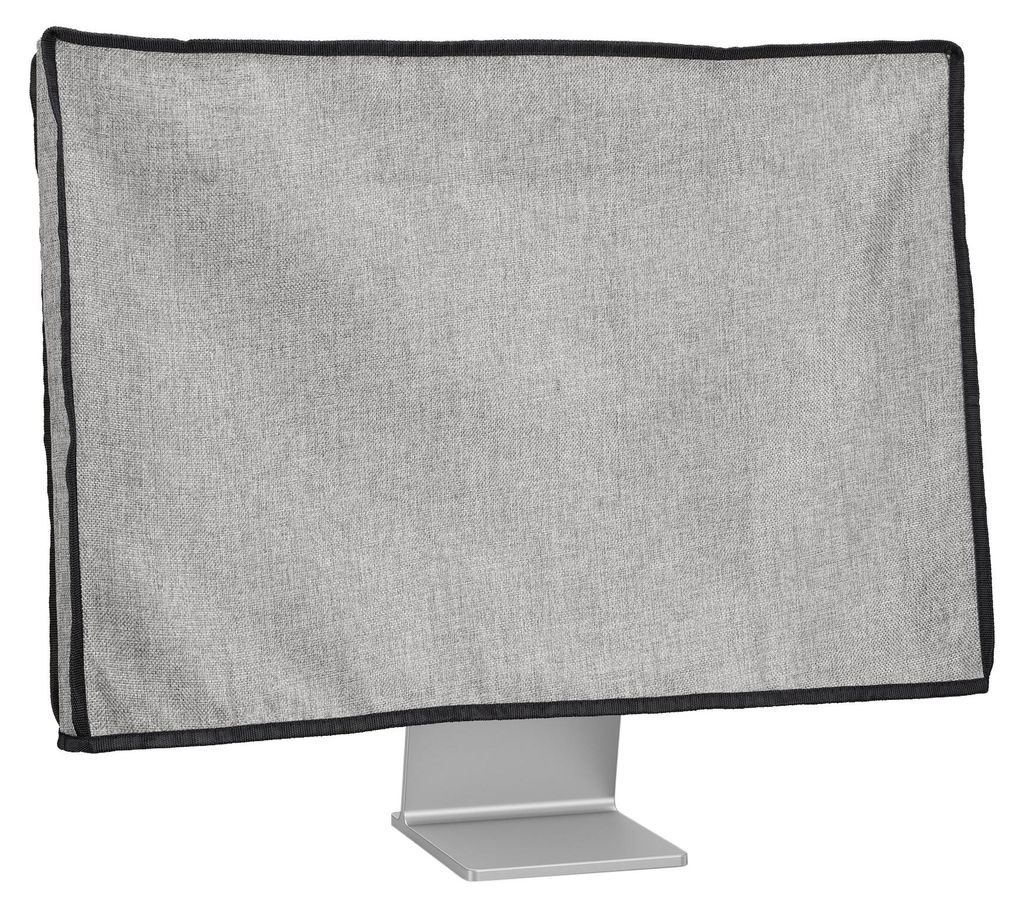 kwmobile Leinen Hülle kompatibel mit 31-32" Monitor - Schutzhülle Staubschutz Abdeckhaube für PC Bildschirm - Computer Screen Cover Staubhaube H...