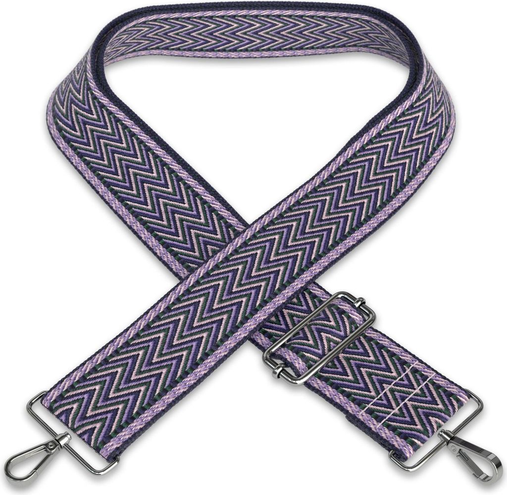 ARTVALL - Taschenband, Umhängeband für Tasche, Schultergurt verstellbar, 85 - 155 cm, Handtaschenband mit Karabiner DIY in Lila