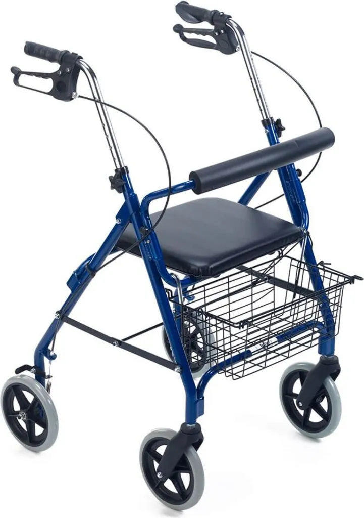 Rollateur pliable Teqler rouge : finissez-en avec la fatigue en marchant