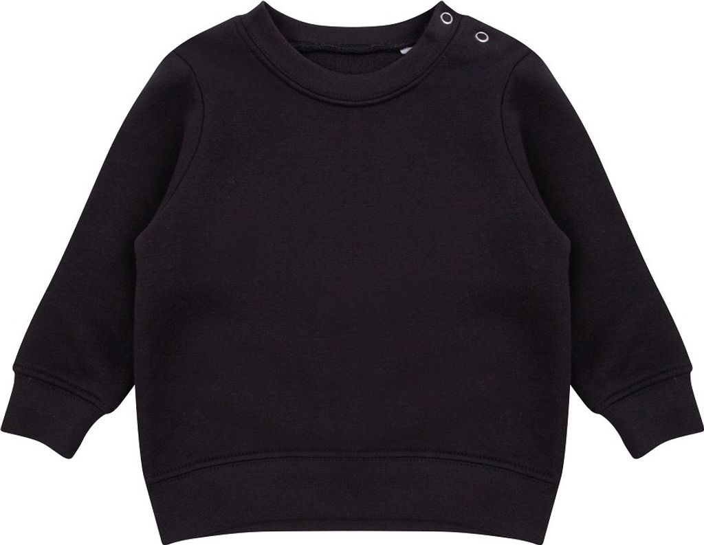 Larkwood Baby Unisex Pullover mit Schulter Verschluss RW4263 (18/24 Monate (80/86)) (Schwarz)