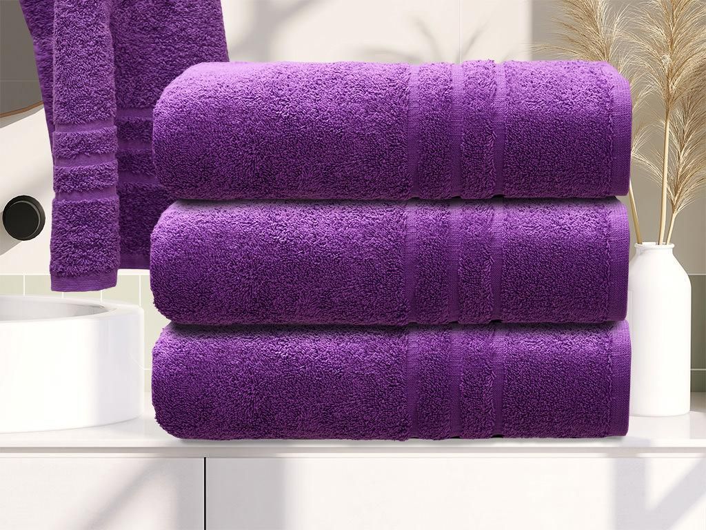 Ręcznik Comfort Maxi 100x180 cm fioletowy, 100% bawełna Zdjęcie produktu 