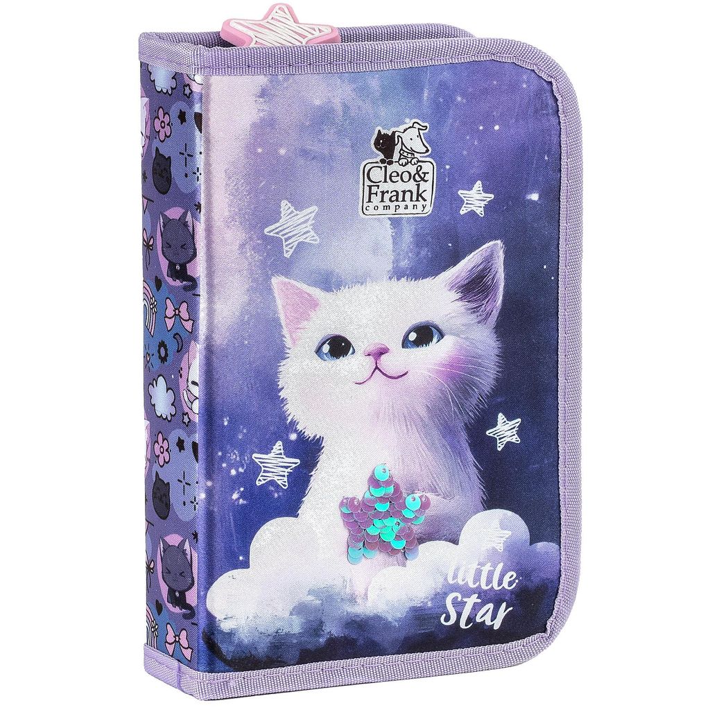 Katzen Federtasche gefüllt Federmäppchen Federmappe Stifte Produktbild 