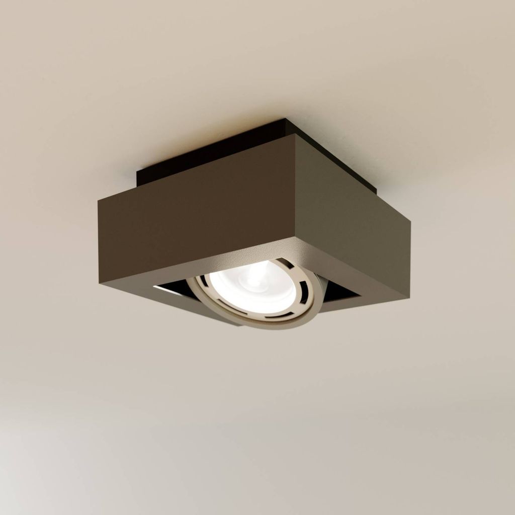 Arcchio Deckenstrahler Ronka, grau, 19 cm x 19 cm, GU10