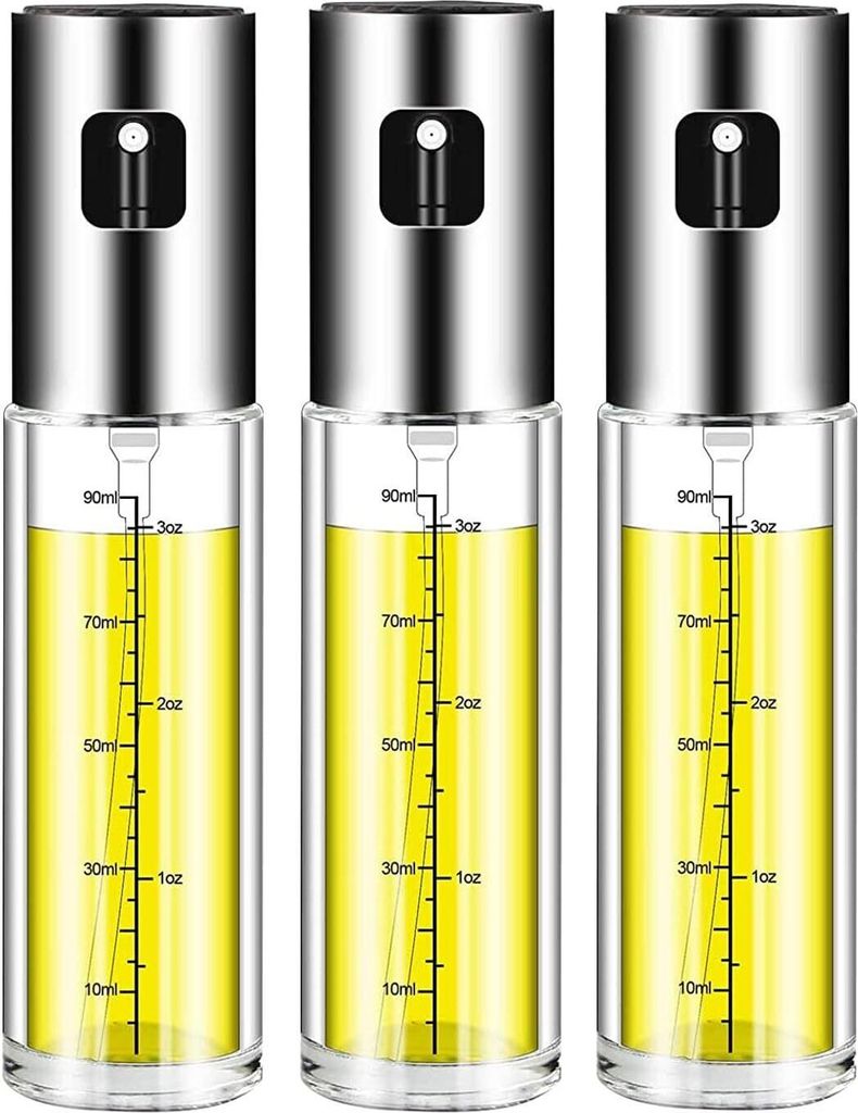 3 Stuck Oil Sprayer Olivenol Spruher 100ml Oil Spray Bottle Oil Sprayer Transparent Ol Sprayer Essig Spritzer Olspender mit Skala