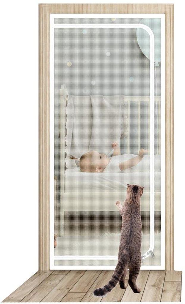 Starkes Tierhaar-Netz mit Rits für Hunde - Katzen- und Insektenabweisend (80x200 cm)