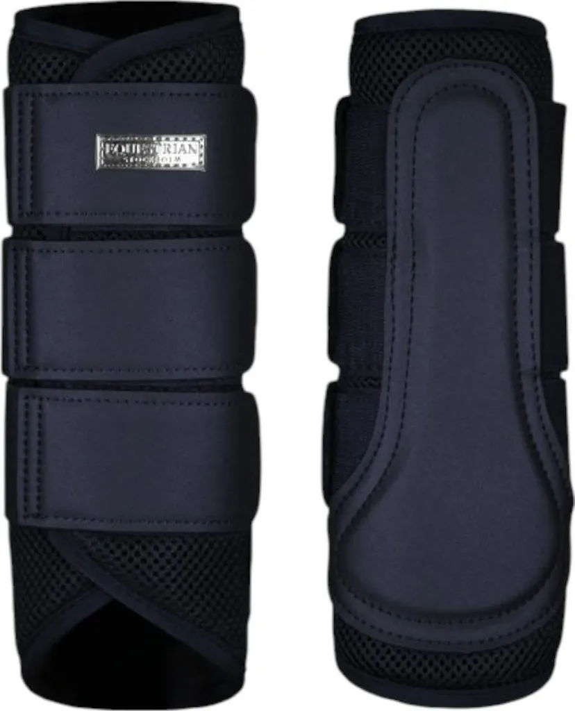 Guêtres mesh de dressage pour cheval Equestrian Stockholm bleu nuit L