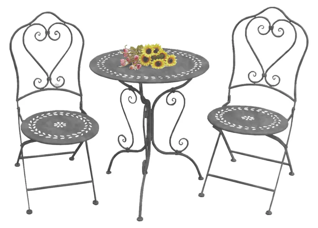 Ensemble extérieur pliable Giuliana : mobilier robuste anti-corrosion
