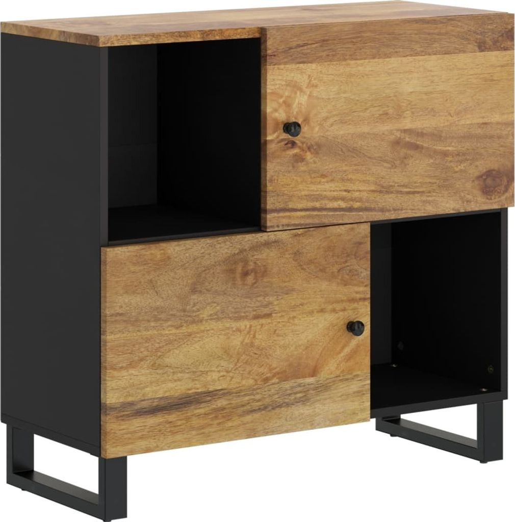 Sideboard mit 2 Türen 80x33x75 cm Massivholz Mango