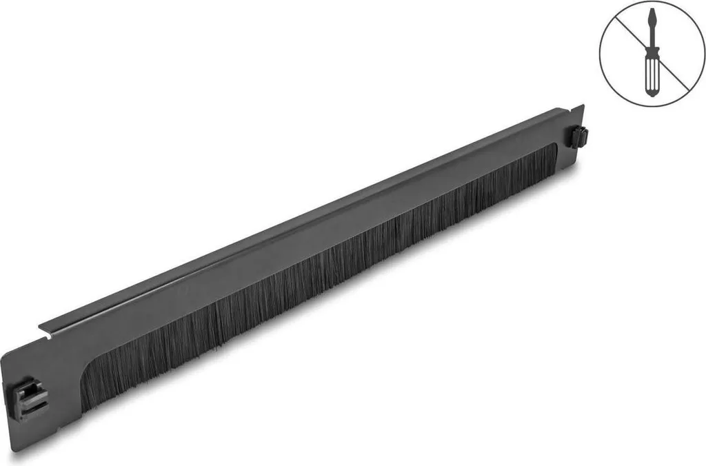 Passe-Brosse de Câblage 19 Pouces 1U Blanc Delock pour Baie Réseau