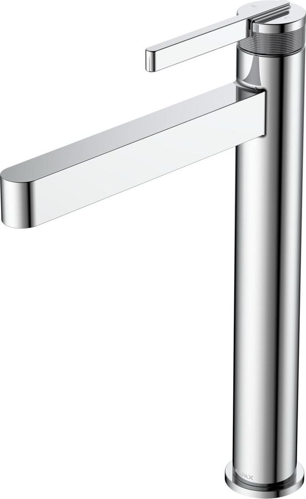 Avapax | Waschtischarmatur Stehend Hoch - Chrom Glanz - Messing - 1 Stück - Minimalistisches Design