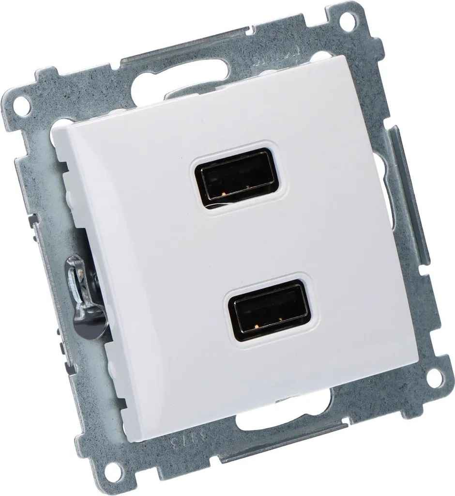 Prise Double USB Simon 54 Module Premium Blanc - Charge Rapide Intégrée
