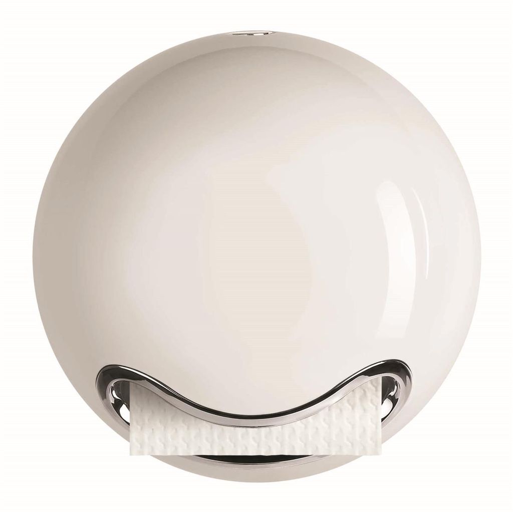 Spirella WC Rollenhalter "Bowl" zum kleben oder bohren Weiß Produktbild 