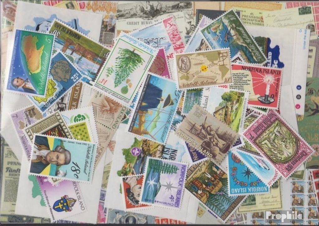 Briefmarken Norfolk-Insel 200 verschiedene Marken