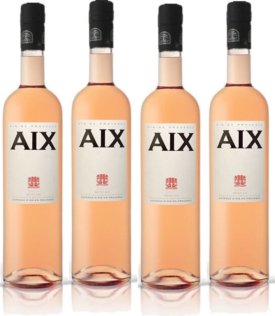 Aix Rose Wein 4er Set je 0,75L (13% Vol) aus Frankreich- [Enthält Sulfite]