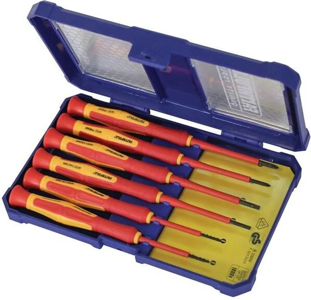 Kit Tournevis d'Électricien Isolé 6 Pièces pour Micro-Électronique et VDE