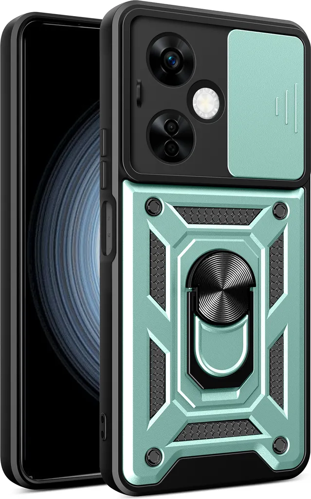 OnePlus Nord N30 Case Verde: Protezione Militare con Anello e Slide
