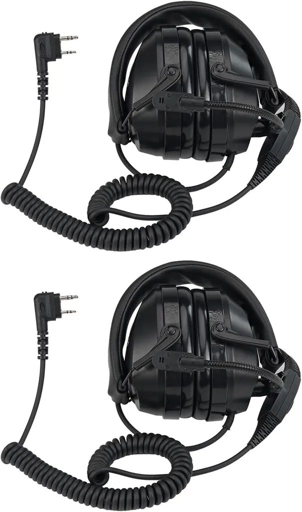Casque Antibruit Talkie Walkie avec Micro Perche et Volume Réglable