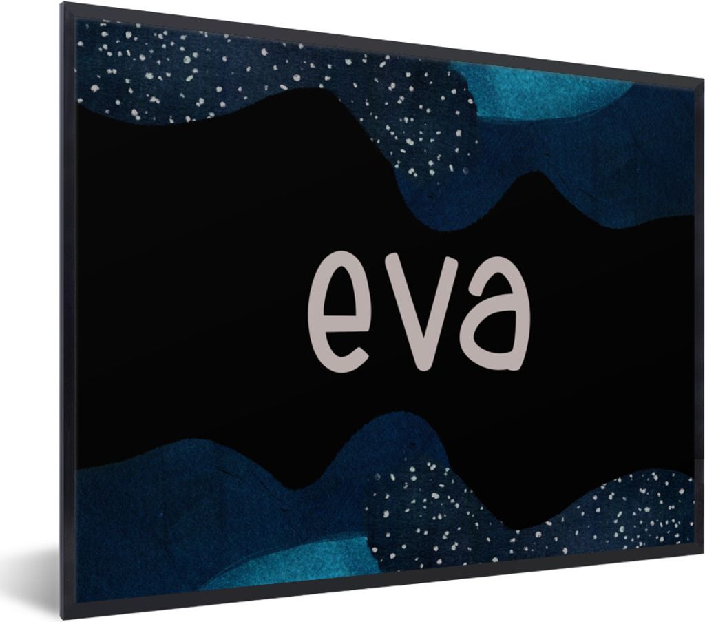 MuchoWow Gerahmtes Poster Eva - Pastell - Mädchen 80x60 cm - Poster mit Schwarzem Bilderrahmen Wandposter Rahmen Foto Bilder - Schwarzem - Mit G...