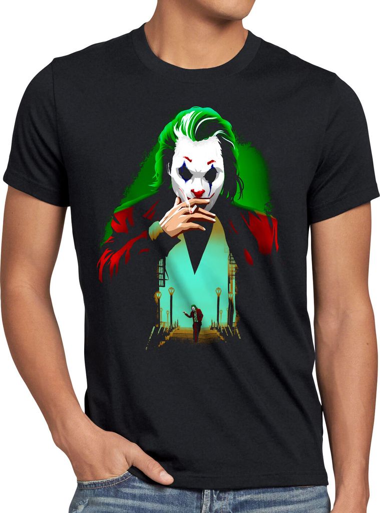 BaumwolleCloud Arthur Fleck Herren T-Shirt fledermaus clown
