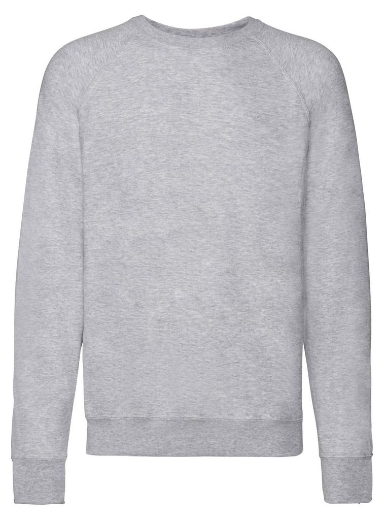 Fruit of the Loom - Sweatshirt für Herren/Damen Uni Raglanärmel LT1851 (XL) (Grau meliert)