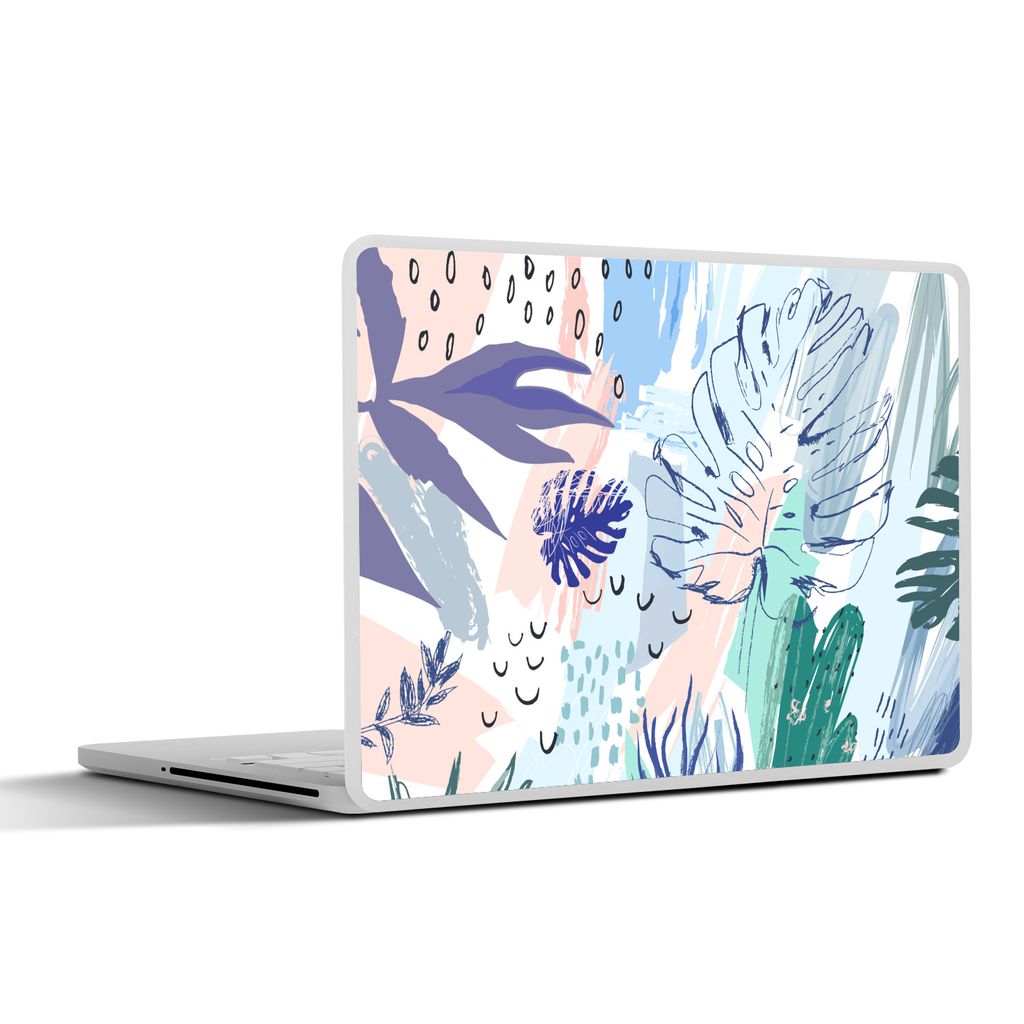 MuchoWow Laptop Aufkleber Sticker Cover Sommer - Blatt - Grün 31x22.5 cm - Laptop-Deko