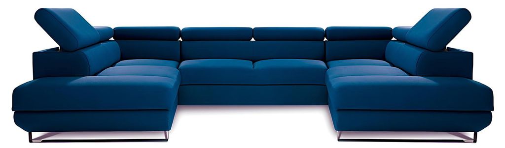 Wohnlandschaft Ecksofa Stoff U-Form Couch Design Polster Eck Modern Sofas Textil