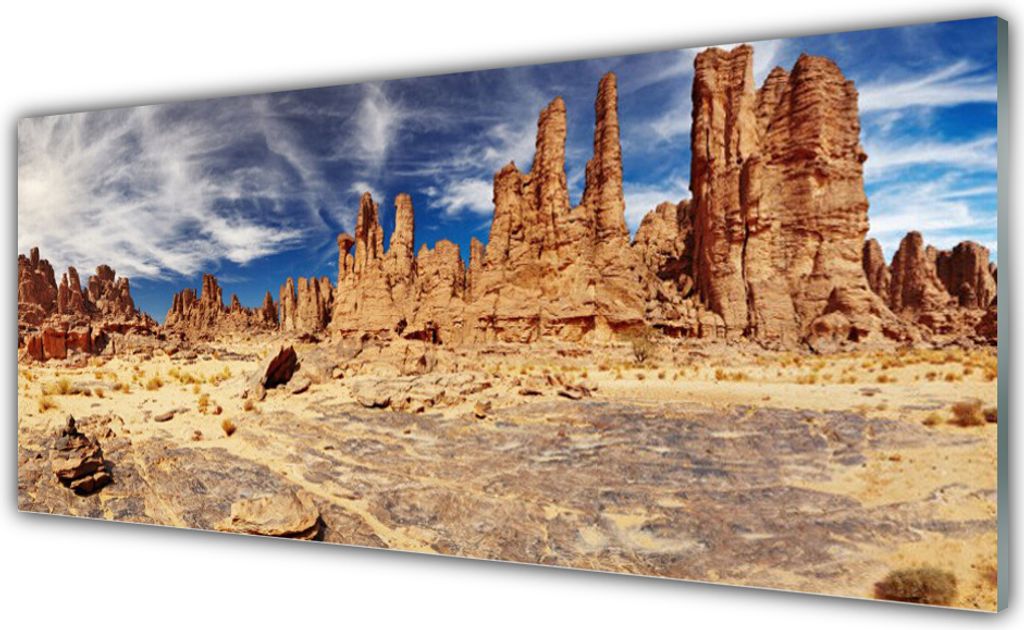 Küchenrückwand aus Glas 125x50cm Spritzschutz Wüste Landschaft